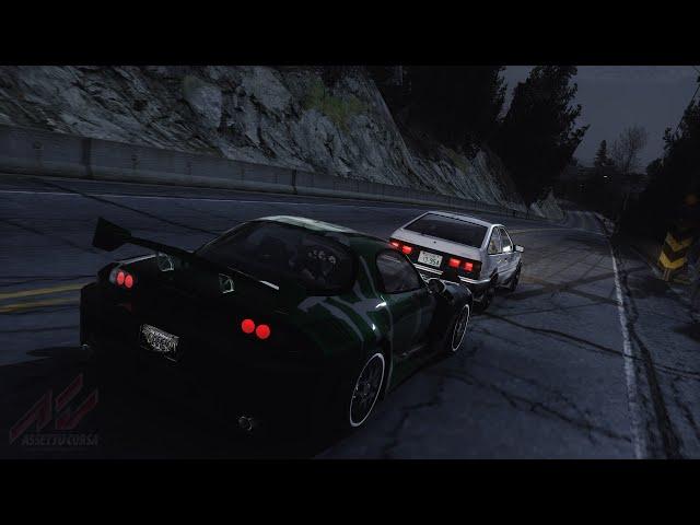 NFS Carbon Kenji RX-7 vs AE86 Canyon Race ft @YTFRCARS | Assetto Corsa