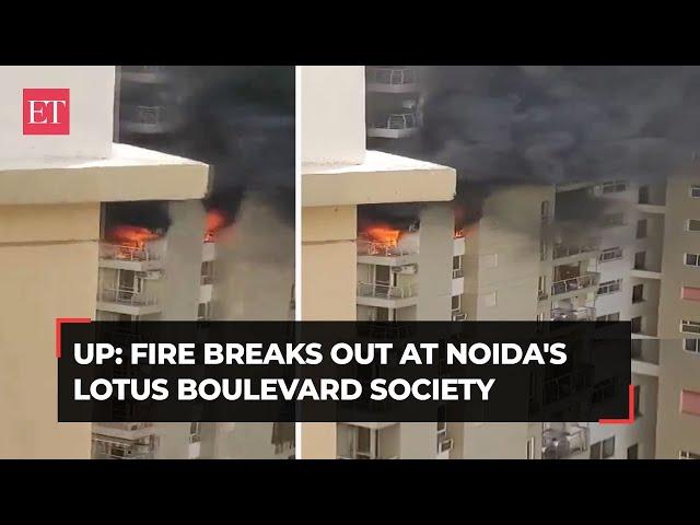 Massive fire breaks out at Noida's Lotus Boulevard Society; no casualties reported