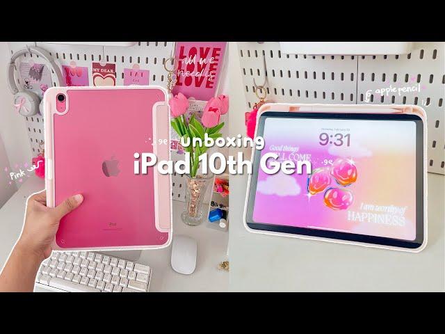 iPad 10th gen  (Pink) unboxing | apple pencil + accessories