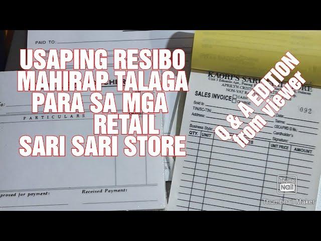 NEGOSYO AND STORE TIPS | USAPING RESIBO