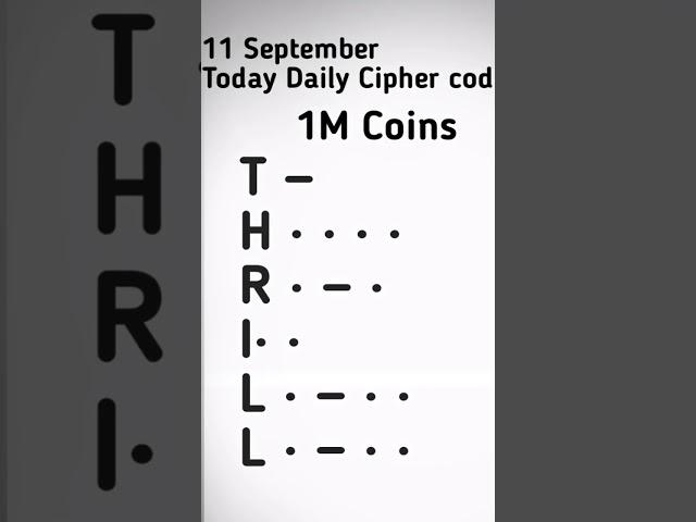 11 September Daily Cipher Code Hamster Kombat/ today Daily Cipher code #viralshorts #trendingshorts