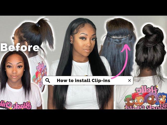 EASY Clip-In Hair Extensions for Short Thin Hair: Step-by-Step Tutorial for Beginners ft. Y-Wigs