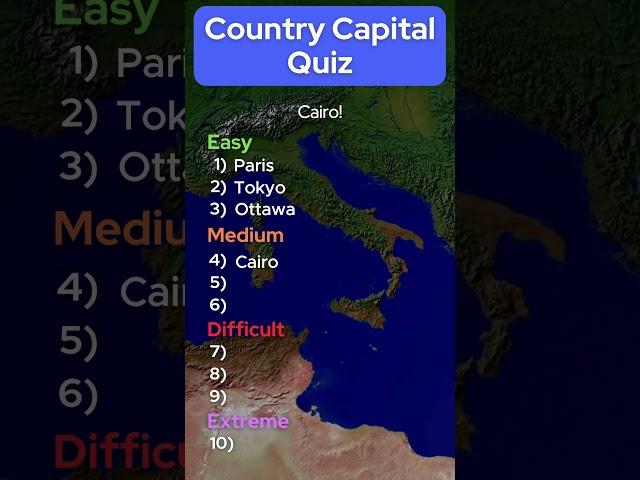 10 Capital Cities: Are You a Geography Genius! #quiz #shorts #capitalcityquiz  #geography