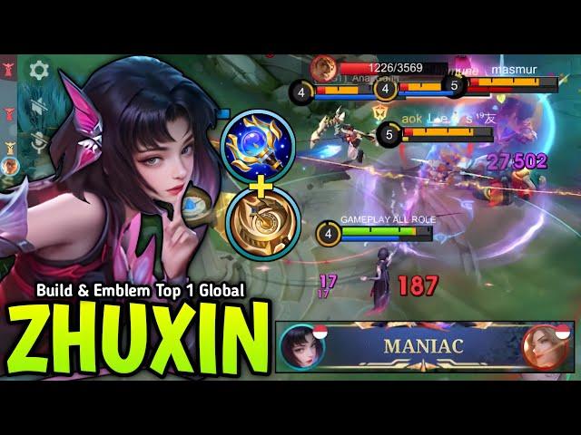 ZHUXIN NEW BEST BUILD & PERFECT EMBLEM FOR MID LANE ALMOST SAVAGE!! - BUILD TOP 1 GLOBAL ZHUXIN