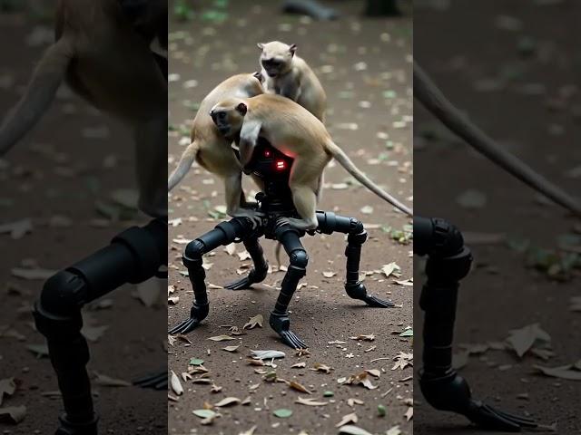 AI vs US #shorts #monkeys #airobots