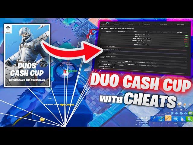 CHEATING With The Best Fortnite CHEAT in Duo Cash Cup  (BEST SOFTAIM)