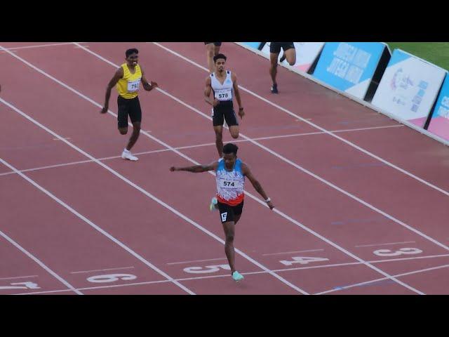 Santosh Kumar clocked 49.49s in the men's 400M Hurdles at National Games 2022