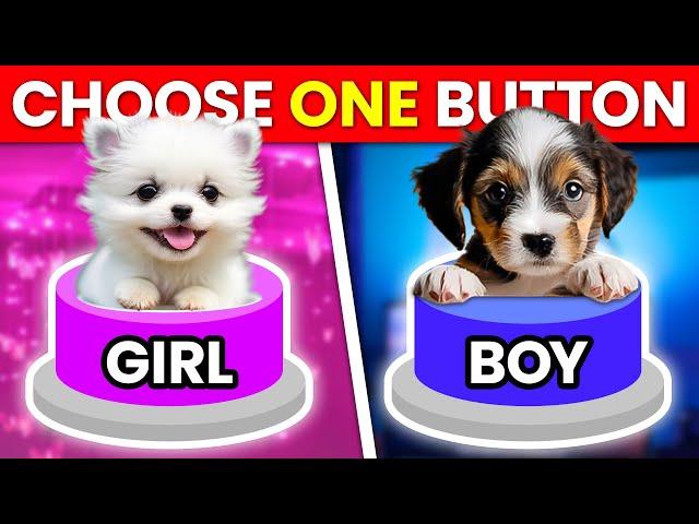 Choose One Button!  GIRL or BOY Edition 