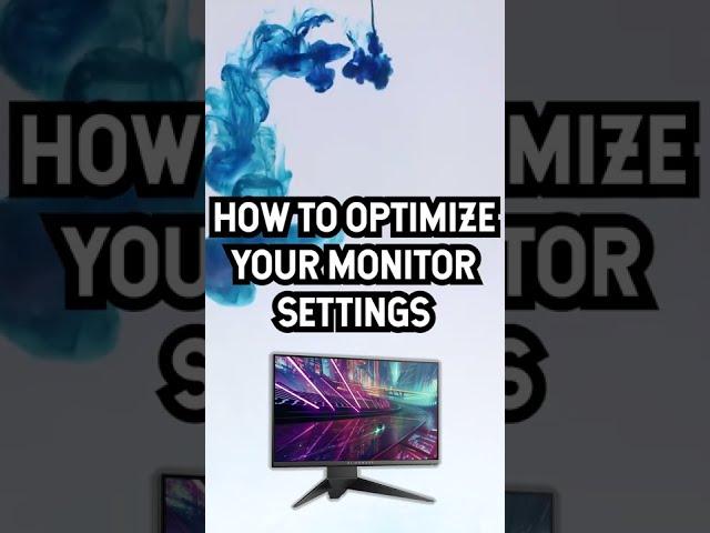 GET LOWER INPUT LAG BY CHANGING THESE SETTINGS ON YOUR MONITOR! #shorts