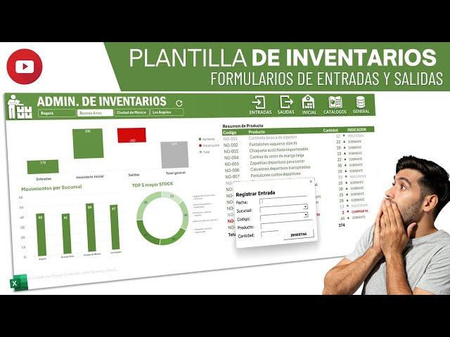 La MEJOR PLANTILLA de Gestión de INVENTARIOS en EXCEL con Botones y Formularios... GUÍA DEFINITIVA