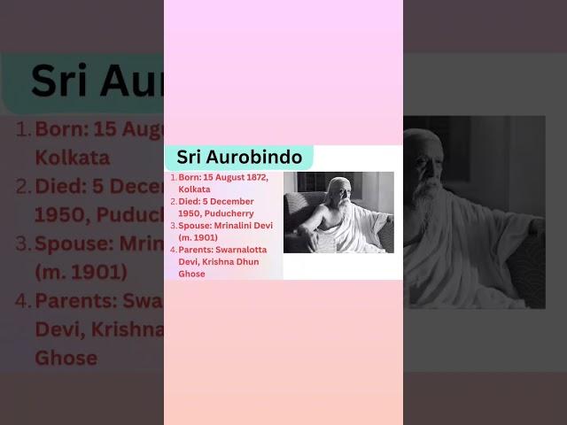 Sri Aurobindo (Indian philosopher)