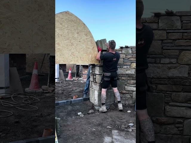 Building a Stone Arch in a courtyard @Reidstonemasonry