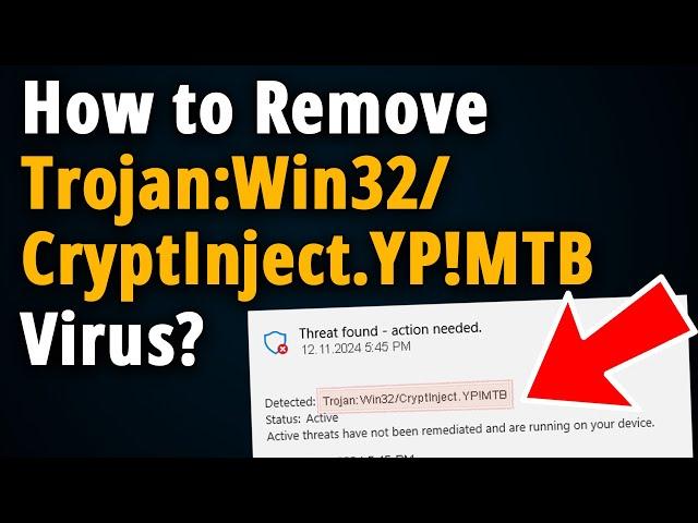 Trojan:Win32/CryptInject.YP!MTB: How to Manually Remove it?