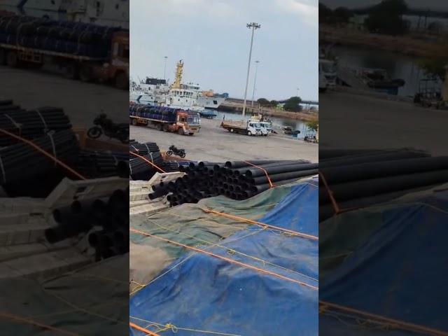 Barge Lashing and loading work at port #shorts #shortsfeed #barge #sailingship #vessel #exportimport