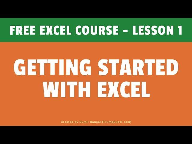 Getting Started with Excel | Excel For Beginners | FREE Excel Course