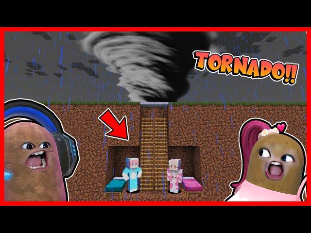 BADAI TORNADO VS RUMAH AMAN BAWAH TANAH !! Feat @sapipurba Minecraft