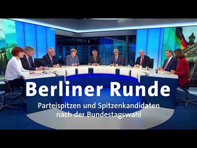 Bundestagswahl: Berliner Runde der Parteispitzen