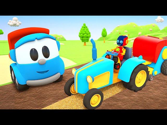 Leo the Truck on the farm. Farm vehicles' toys & farm animals for kids. NEW Car cartoons for kids.