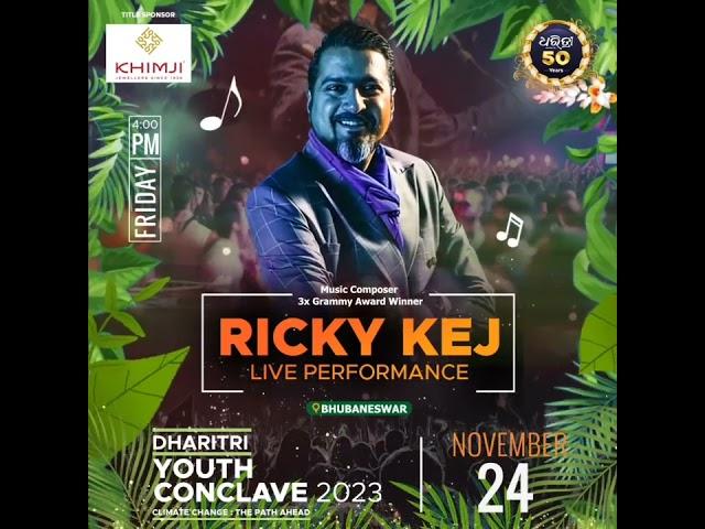 3x Grammy Award Winner Ricky Kej to perform Live at Dharitri Youth Conclave 2023. @RickyKejmusic