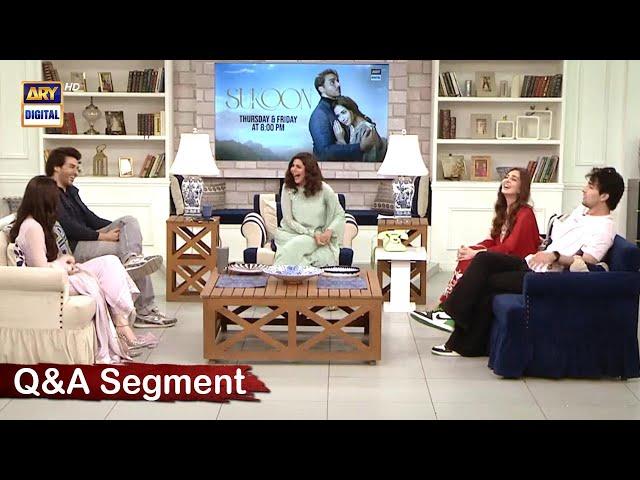 Fans Ke Sawalat | Sukoon Cast | Sana Javed | Ahsan Khan