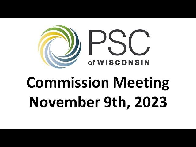 PSC Commission Meeting 11/9/2023