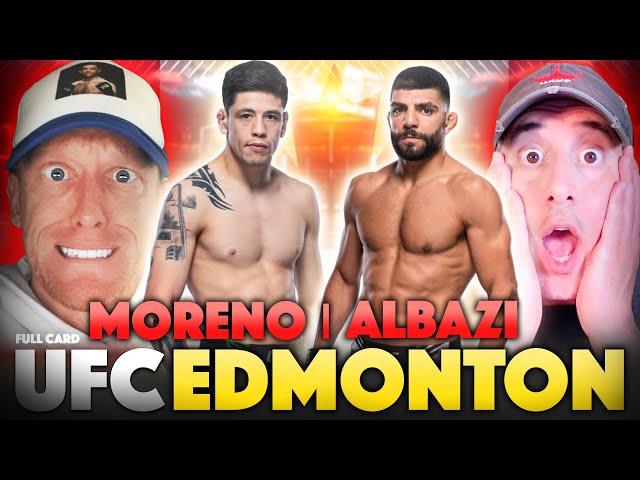 UFC Edmonton: Moreno vs. Albazi FULL CARD Predictions, Bets & DraftKings