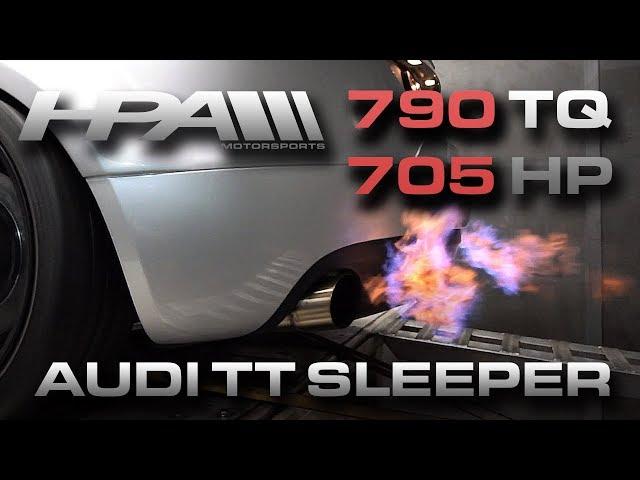 HPA FTX700 Dyno video - 790ft-lbs 705hp Audi TT