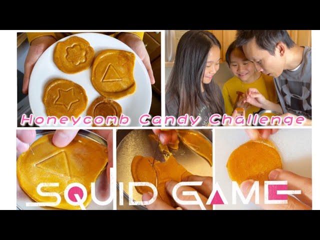 We did the Squid Game Honeycomb Dalgona Sugar Candy Challenge!