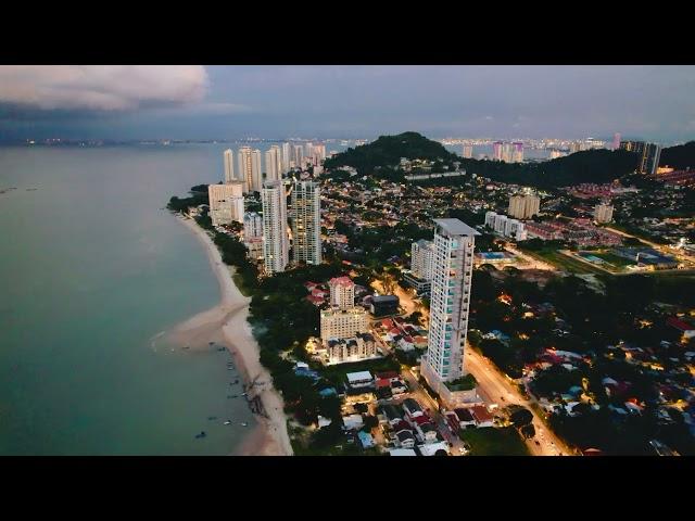 2021 Tanjung Bungah Beach HD Drone Penang Malaysia Mavic Air 2S