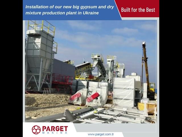 Installation of our new big gypsum and dry mortar production plant in Ukraine