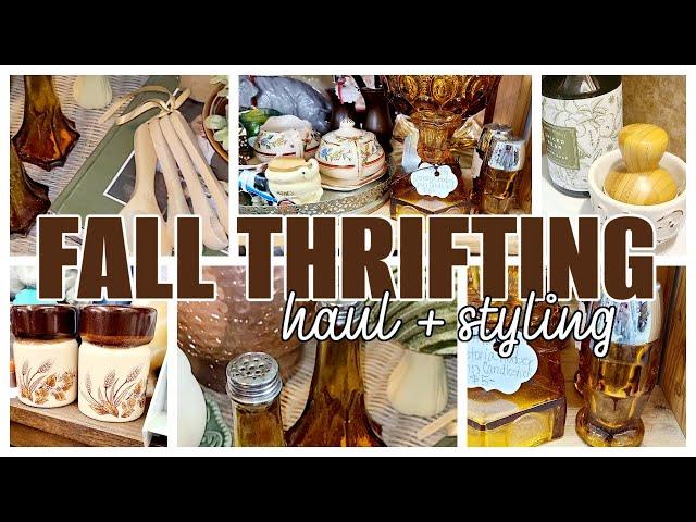 THRIFT WITH ME FOR FALL HOME DECOR | Fall thrift haul & home decor on a budget.