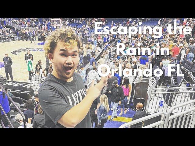 Escaping the rain in Orlando Florida (day 1) Magic vs Raptors NBA ,lynx bus, king bao, Disney world