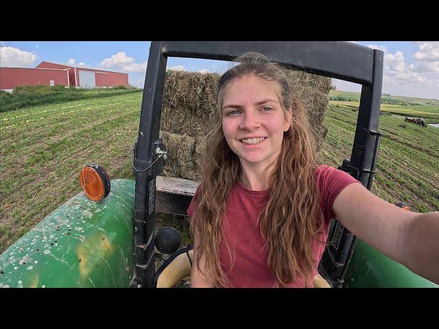 Filling The Barn With Bales!