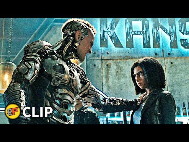 Alita vs Zapan - Bar Fight Scene | Alita Battle Angel (2019) Movie Clip HD 4K