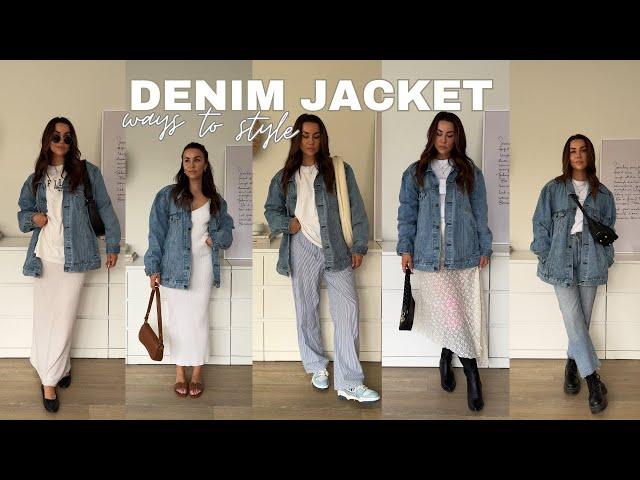 6 WAYS TO STYLE A DENIM JACKET | summer to autumn transitional outfits | jessmsheppard