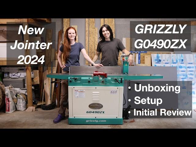 NEW Grizzly G0490ZX Jointer Unboxing, Setup, & First Impressions!