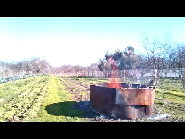 Making Biochar On the Farm - Vina, CA