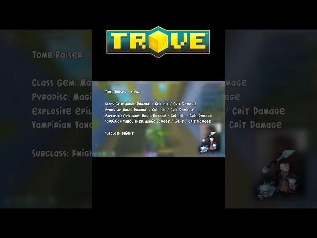TROVE | Tomb Raiser Build Guide in 10 seconds or less.. #shorts