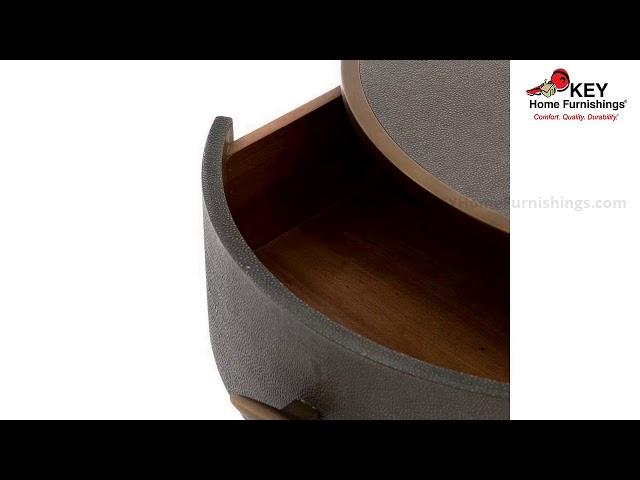 Four Hands Shagreen Round Nightstand VBEN-026A | KEY Home