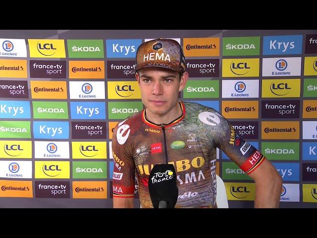 Physically, Emotionally Exhausted Wout Van Aert Reacts To Jonas Vingegaard's Stage 20 Gift