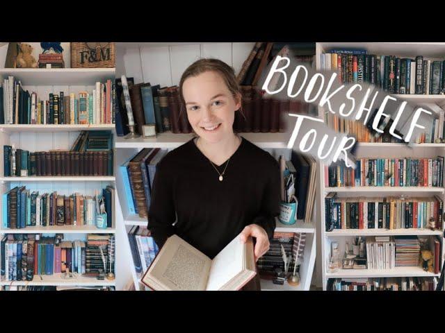 Aesthetic Bookshelves Tour (with antique, beautiful books )