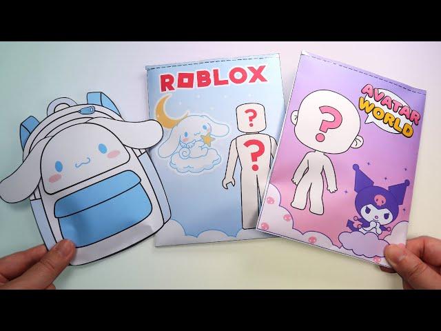 [Paper Diy] Roblox & Avatarworld Sanrio Outfits Blind Bag (Cinnamoroll, Kuromi)