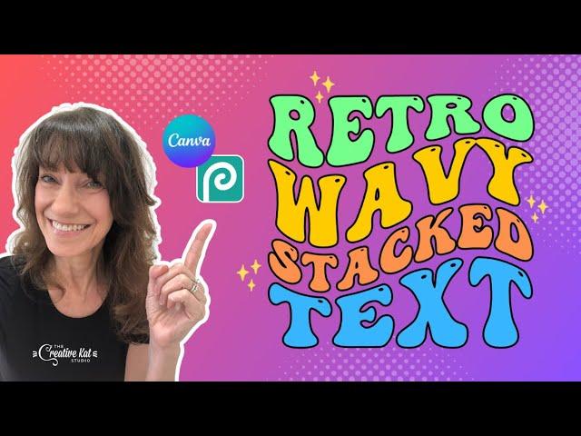 Create A Retro Wavy Stacked Text Effect | Canva + Photopea