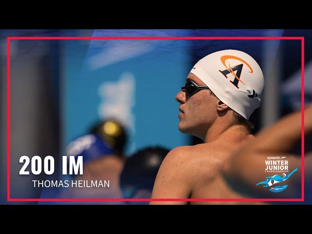 Thomas Heilman Takes 1st in Men's 200 Individual Medley | 2022 Speedo Winter Jr Championships East