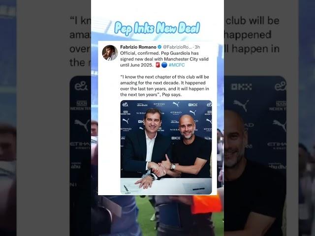 Pep Guardiola Signs New Contract Extension