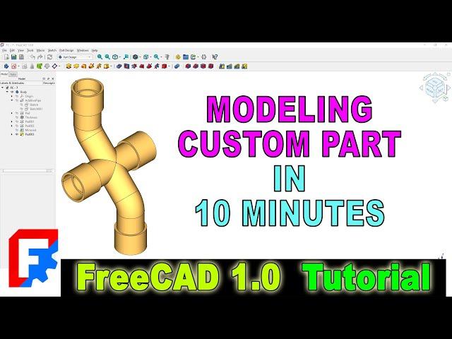 FreeCAD 1 0 Tutorial #7 | 3D Modeling Tutorial | FreeCAD for beginners #freecadtutorial #freecad