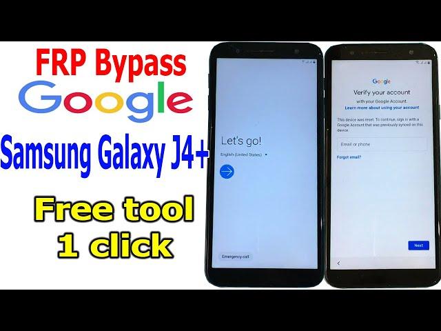 FRP Bypass Google Account Samsung Galaxy J4+ Android 9 with free tool