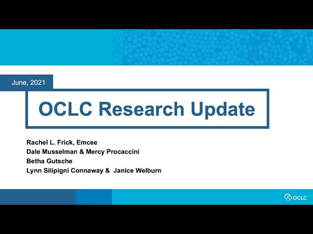 OCLC Research Update