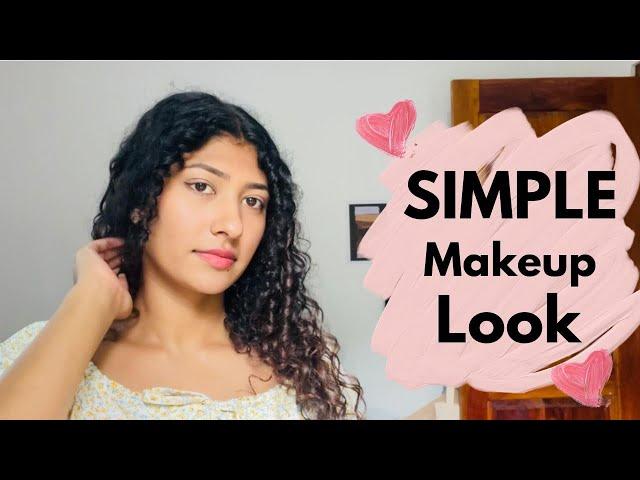 විනාඩි 5 න් මම දාන simple makeup එක  🩷 No makeup- makeup look | my everyday makeup look #makeup