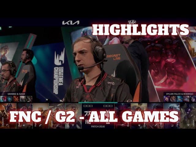 FNC vs G2 - All Games (Bo5) Highlights | Round 1 LEC Spring 2025 Playoffs | Fnatic vs G2 Esports